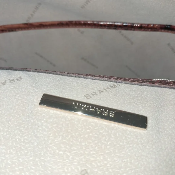 Brahmin Brown Crocodile-Embossed Backpack - Picture 9 of 10